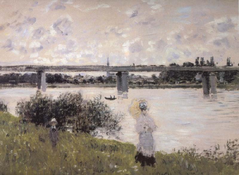 Claude Monet Byt the Bridge at Argenteuil oil painting image